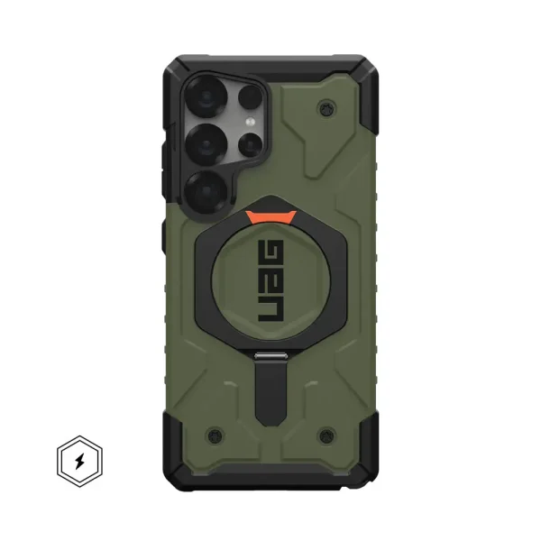 實色支架款 適用於 三星 S23-S25 Ultra/Plus 系列 耐衝擊保護殼 (MagSafe 手機殼)