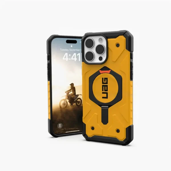 Yellow 支架款 適用於 iPhone 12-17 Pro Max 系列 磁吸耐衝擊保護殼 (MagSafe 手機殼)