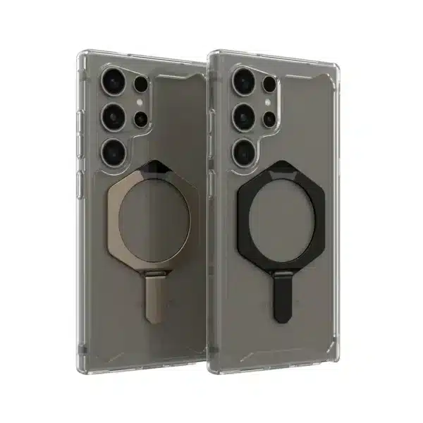 磁吸透明支架款 適用於 三星 S23-S25 Ultra/Plus 系列 耐衝擊保護殼 (MagSafe 手機殼)